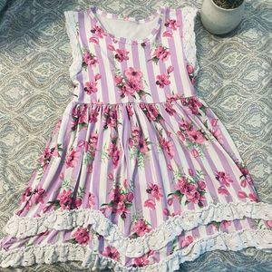 BTS fall bloom dress floral summer twirl boutique kerchief hem cottagecore